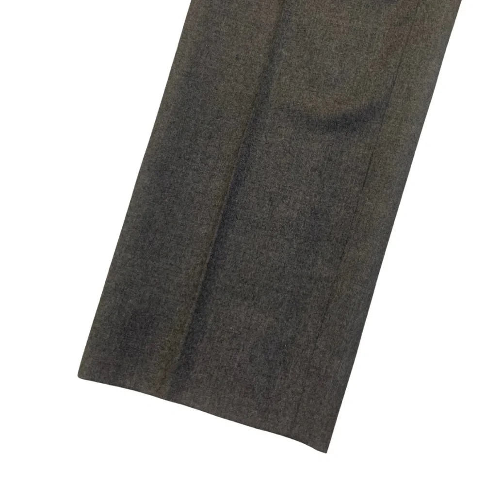 European Gray Wool High Waist Pleated Trousers Pants Size 6 - Picture 2 of 8